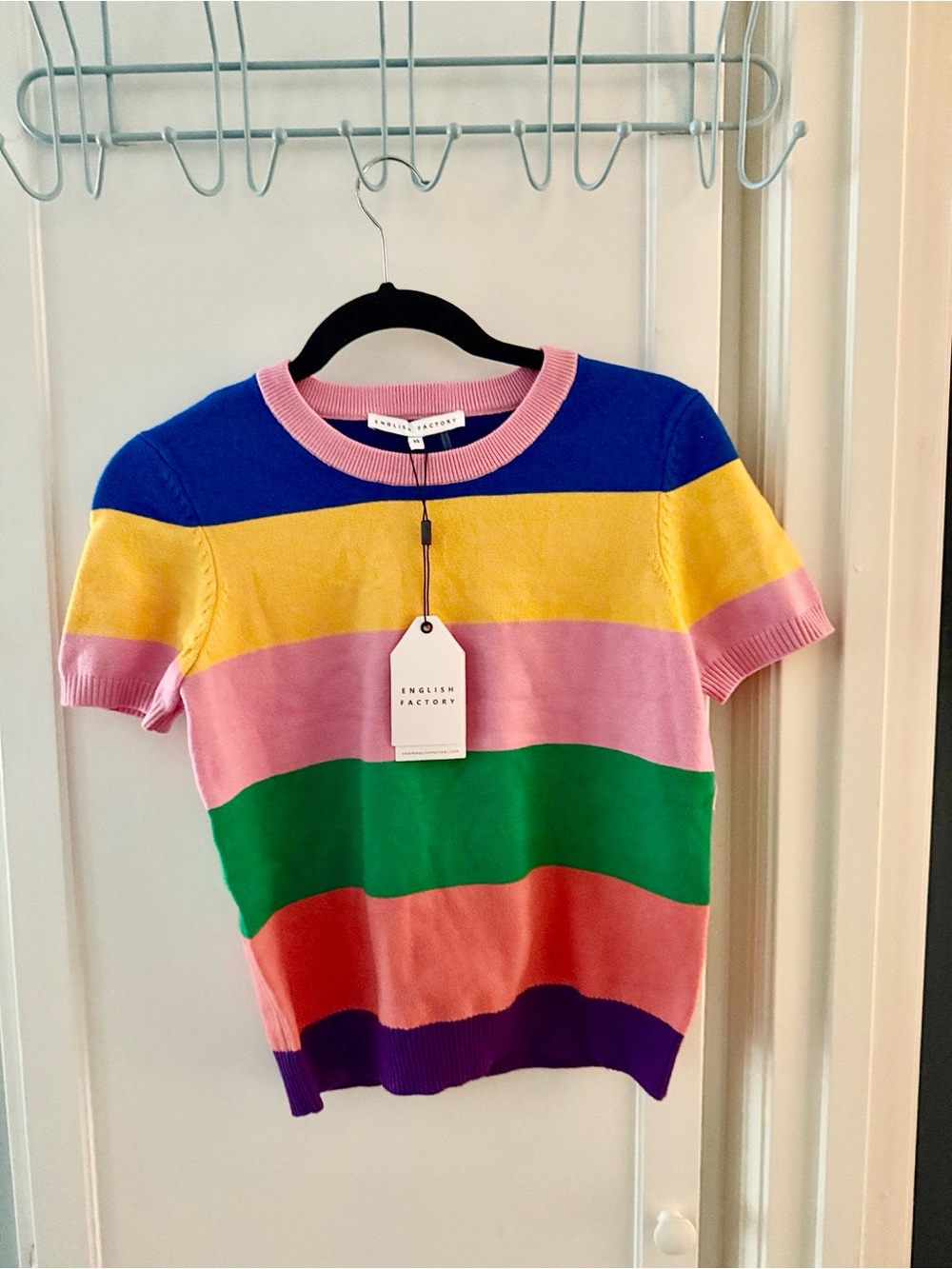 English Factory Multicolor Bold Stripe Knit Top
